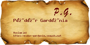 Pödör Gardénia névjegykártya